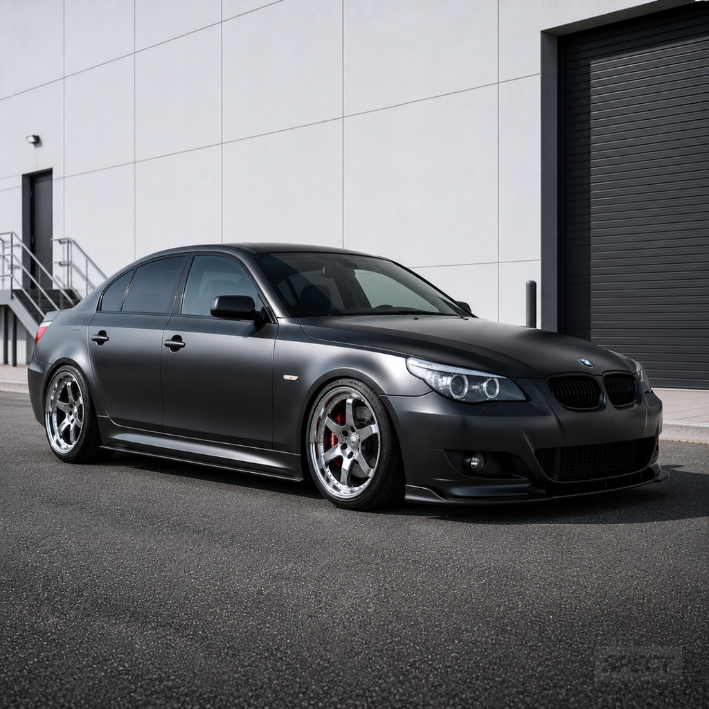 BMW E60/E61 2004-2010 - Etuspoileri H-style kiiltävän musta M-sport