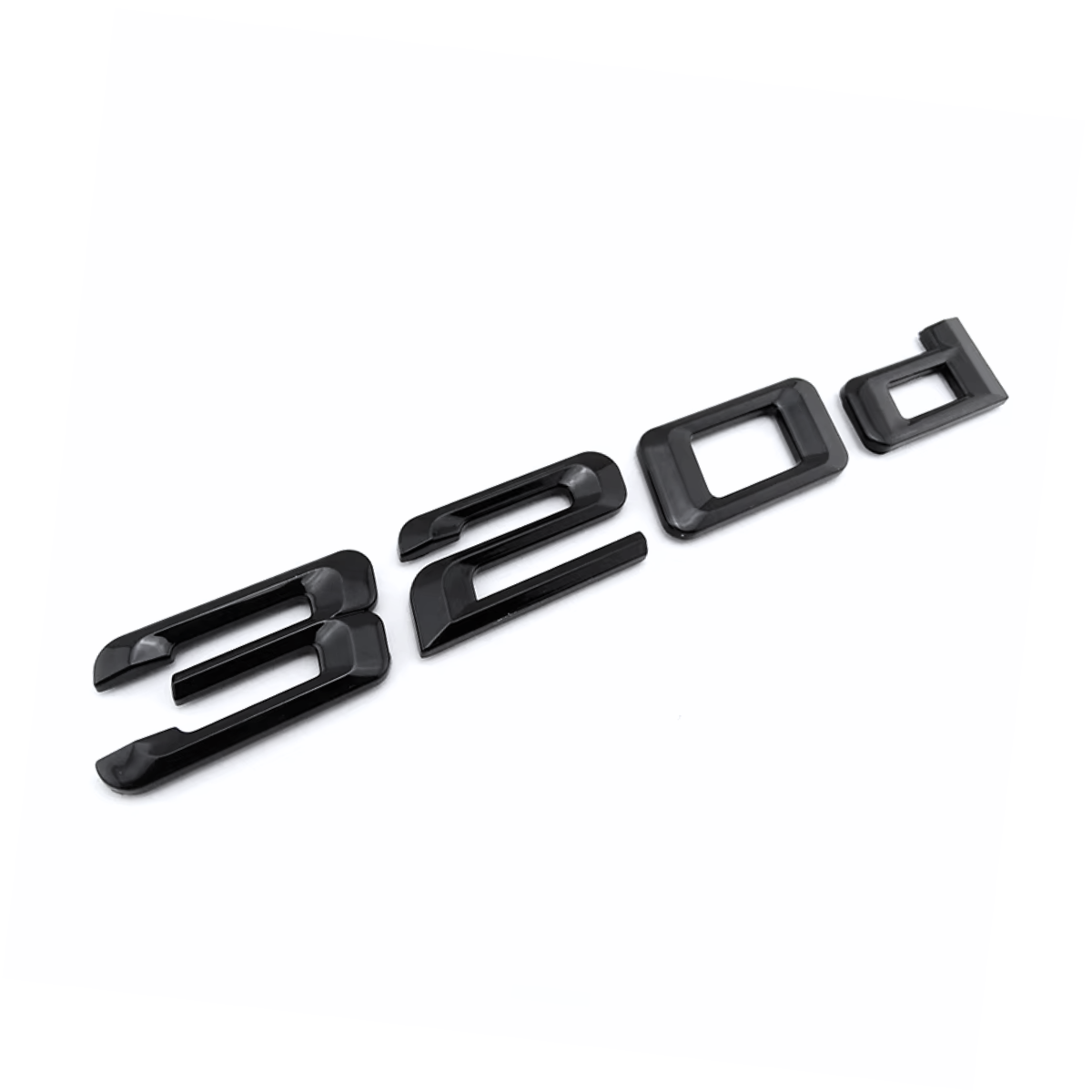 BMW 3-sarja E90/E91/E92/F30/F31 mallimerkintä kiiltävän musta