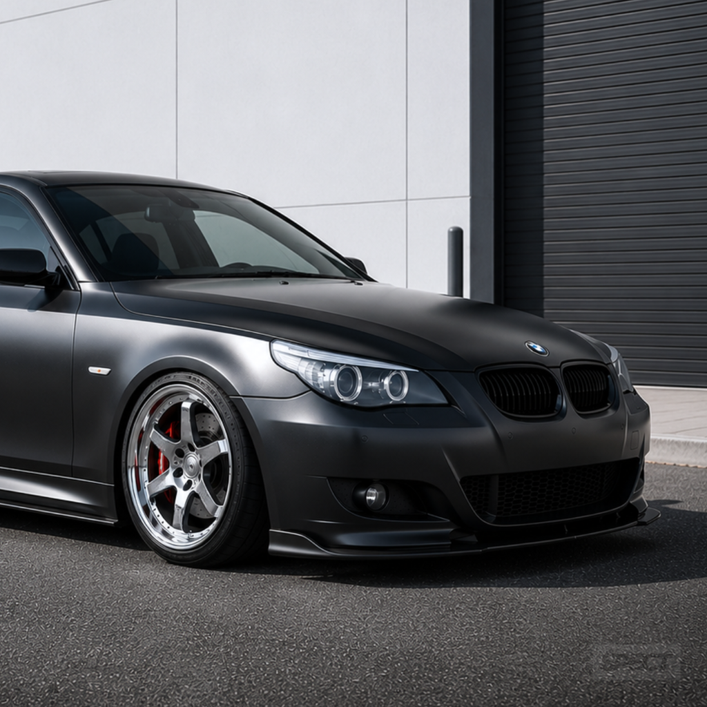 BMW E60/E61 2004-2010 - Etuspoileri H-style kiiltävän musta M-sport