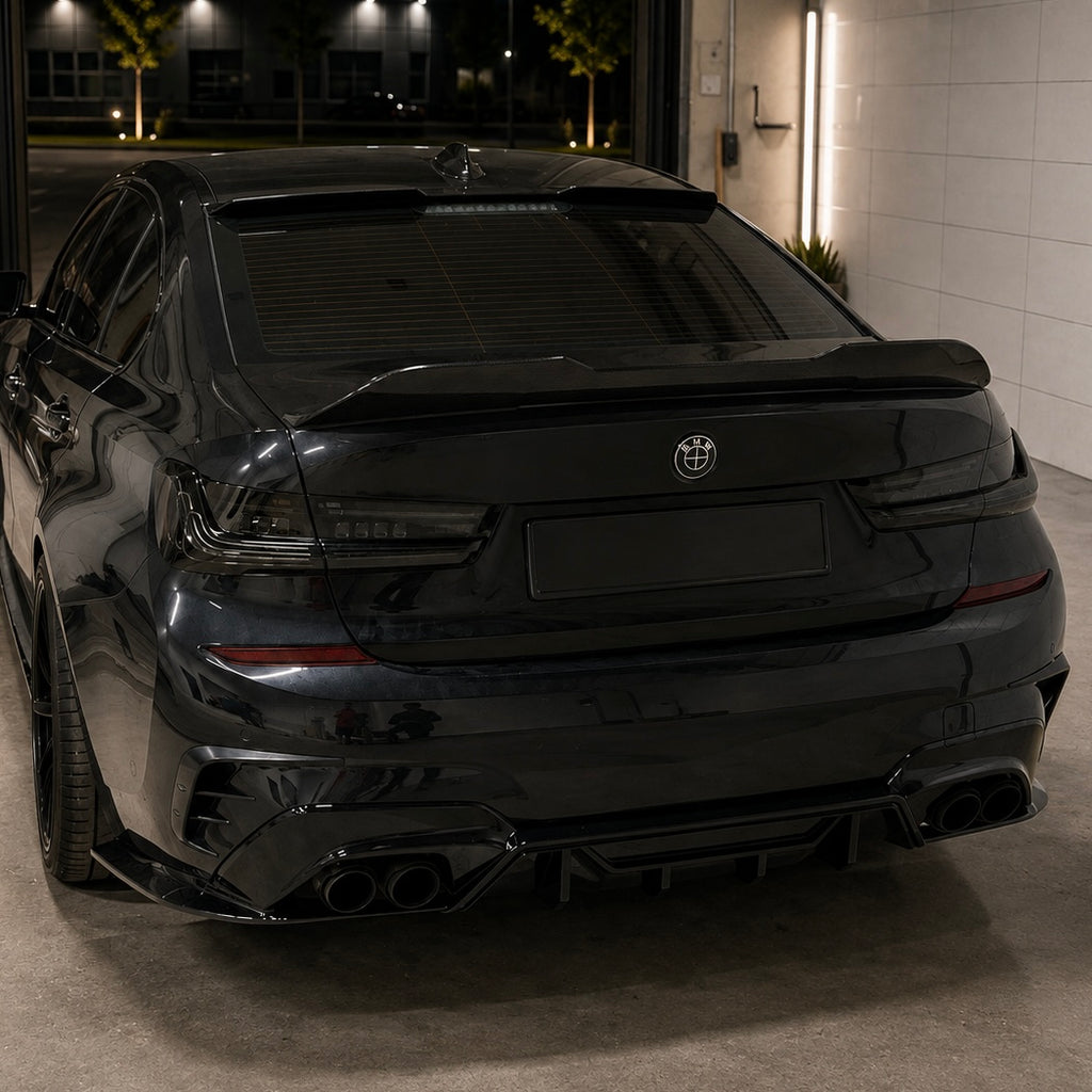 BMW G20/G21 M-sport Competition takadiffusori – Kiiltävä Musta