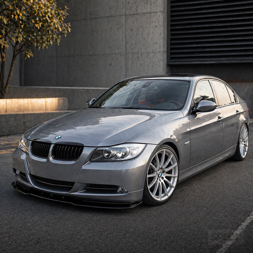BMW E90/E91 2005-2008 Pre LCI - Etuspoileri kiiltävän musta Base