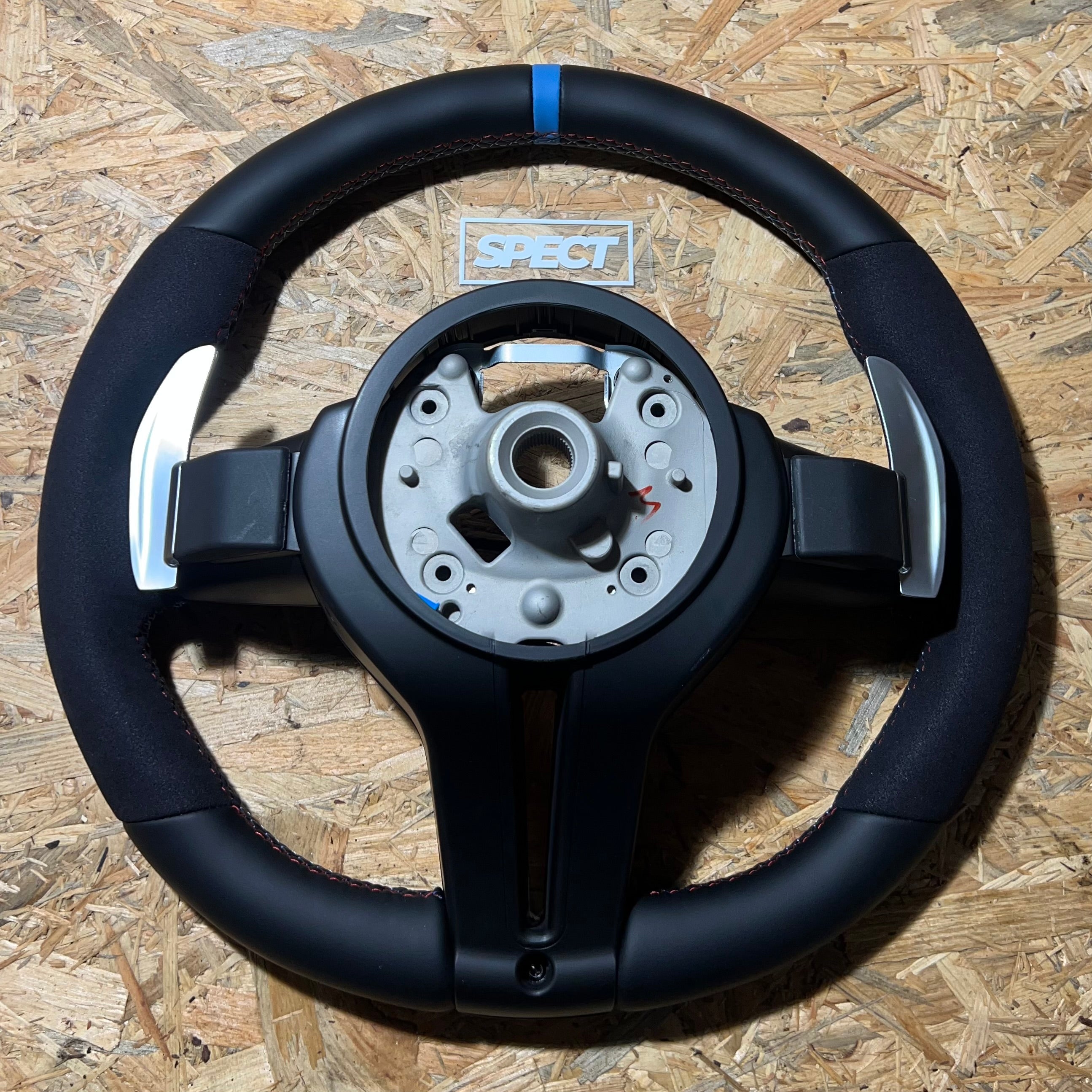 BMW F-sarja ratti alcantara/nahka sininen