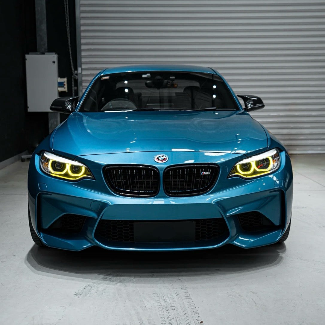 BMW F22 F23 F87 M2 keltaiset DRL valot xenon