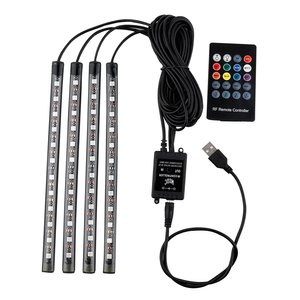 Tunnelmavalosarja autoon RGB led NightDrive