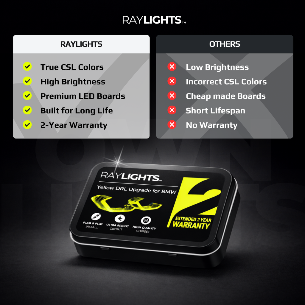 BMW X5/X6 F15/F16 - Keltaiset DRL valot RayLights™