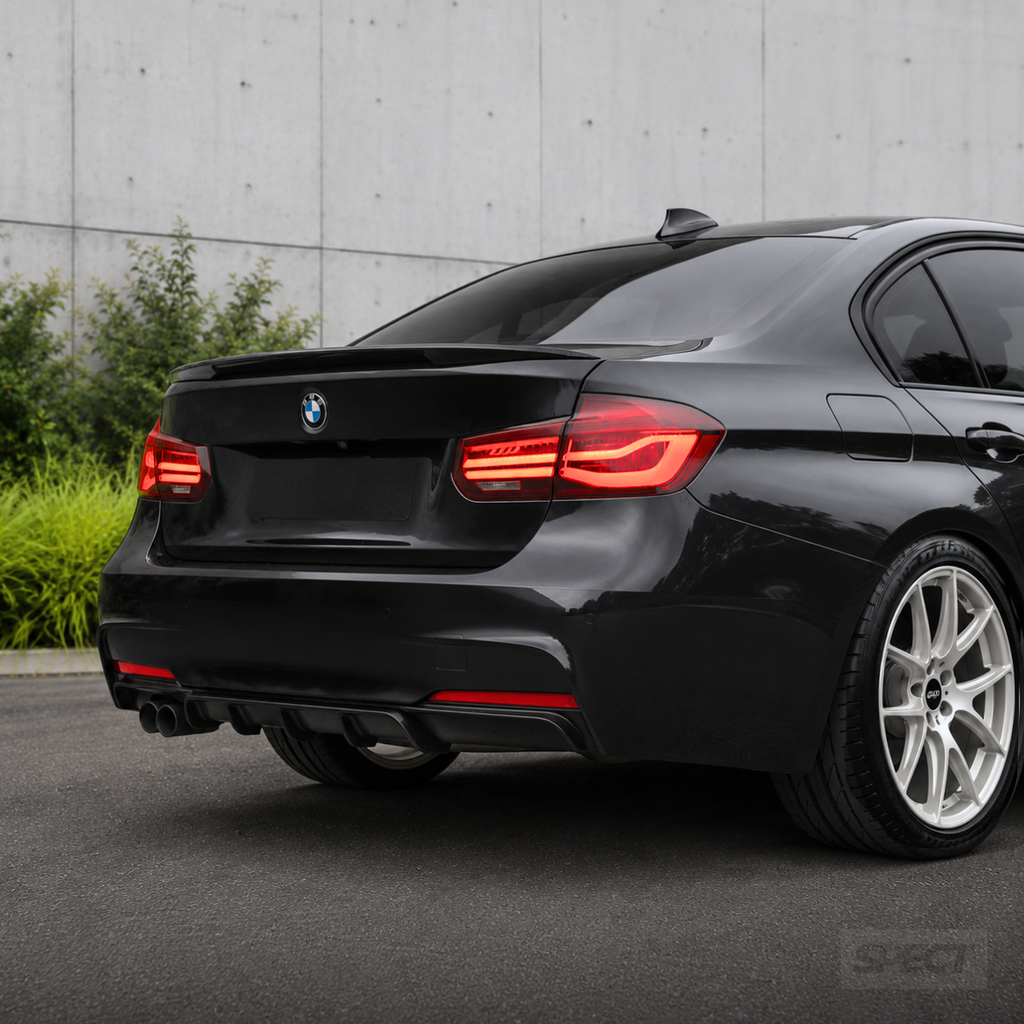 BMW F30/F31 - M-Performance diffuseri kiiltävän musta yhdellä ulostulolla