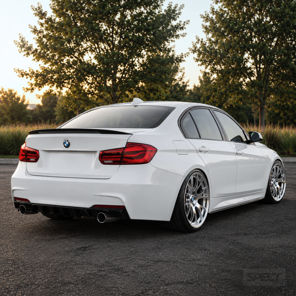BMW F30/F31 - M-Performance diffuuseri kiiltävän musta kahdella ulostulolla