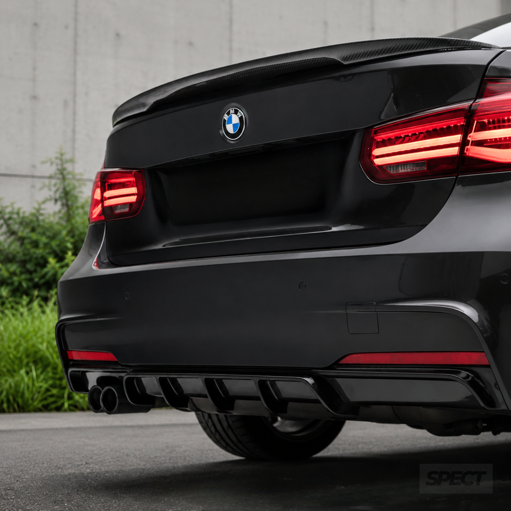 BMW F30/F31 - M-Performance diffuseri kiiltävän musta yhdellä ulostulolla