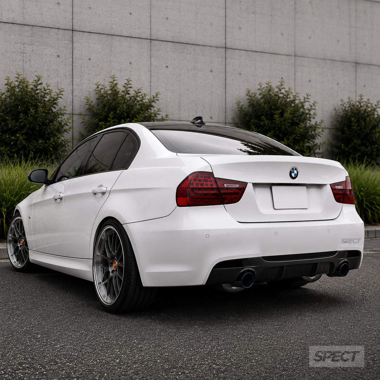 BMW E90/E91 2005-2012 - M-Performance diffusori kiiltävä musta 1x1