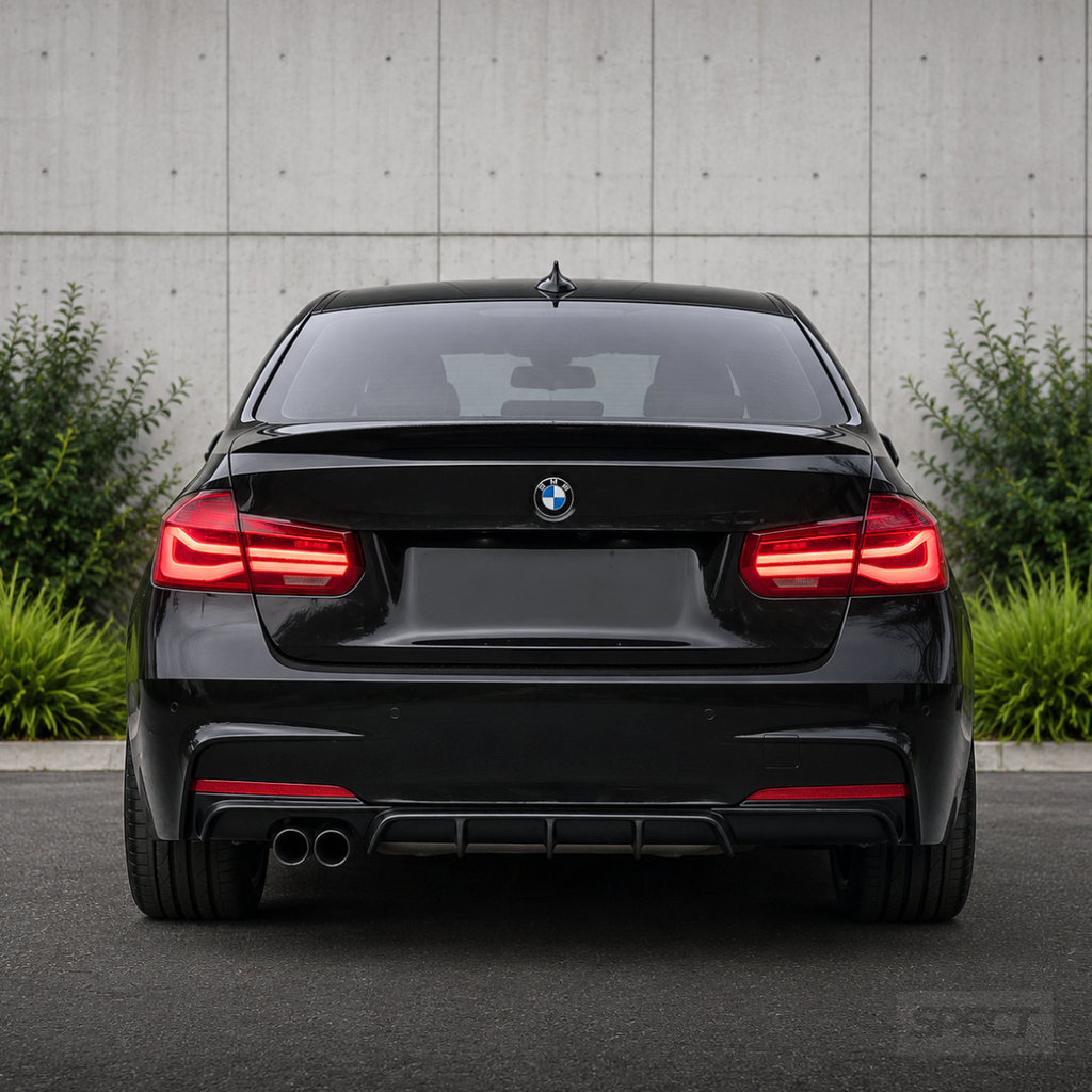 BMW F30/F31 - M-Performance diffuseri kiiltävän musta yhdellä ulostulolla