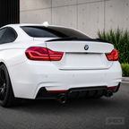 BMW F32/F36/F33 - M-Performance diffusori kiiltävän musta kahdella ulostulolla
